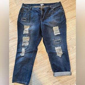 Harper Distressed Liv-Jeans